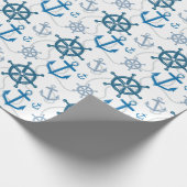 Nautisch patroon cadeaupapier (Hoek)