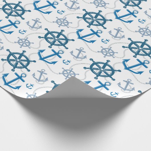 Nautisch patroon cadeaupapier (Hoek)