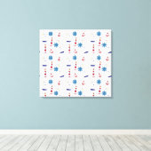 Nautisch patroon canvas afdruk (Insitu (Houten vloer))