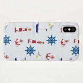 Nautisch patroon Case-Mate iPhone case (Achterkant (horizontaal))