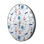 Nautisch patroon dartbord (Voorkant Rechts)