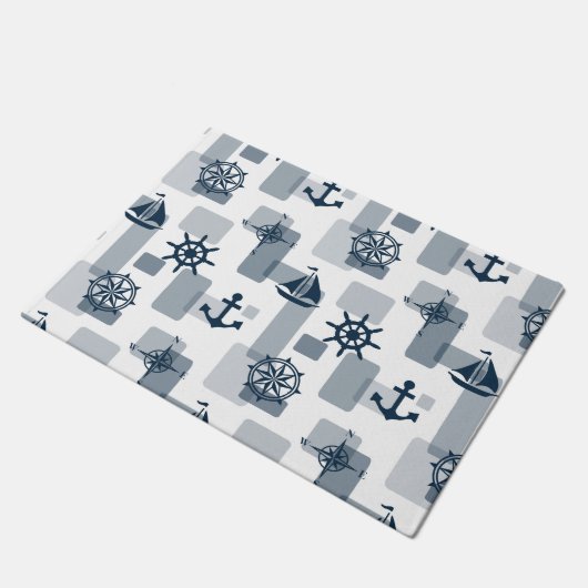 Nautisch patroon deurmat (Schuin)