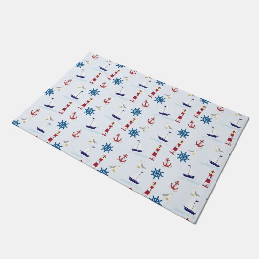 Nautisch patroon deurmat (Schuin)