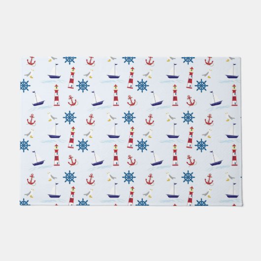 Nautisch patroon deurmat (Voorkant)