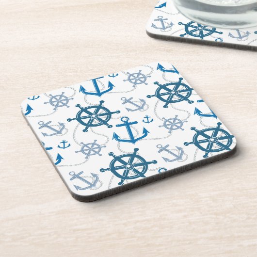 Nautisch patroon drankjes onderzetter (Linkerzijde)