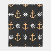 Nautisch patroon fleece deken (Voorkant)