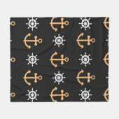 Nautisch patroon fleece deken (Voorkant (Horizontaal))