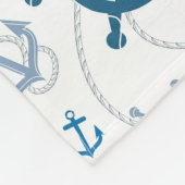 Nautisch patroon fleece deken (Hoek)