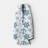 Nautisch patroon flesjeskoeler (Achterkant)