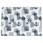 Nautisch patroon groot cadeauzakje (Voorkant)