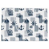 Nautisch patroon groot cadeauzakje (Achterkant)