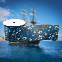 Nautisch patroon grosgrain lint