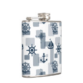 Nautisch patroon heupfles (Rechts)