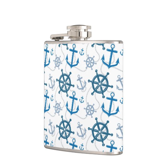 Nautisch patroon heupfles (Links)