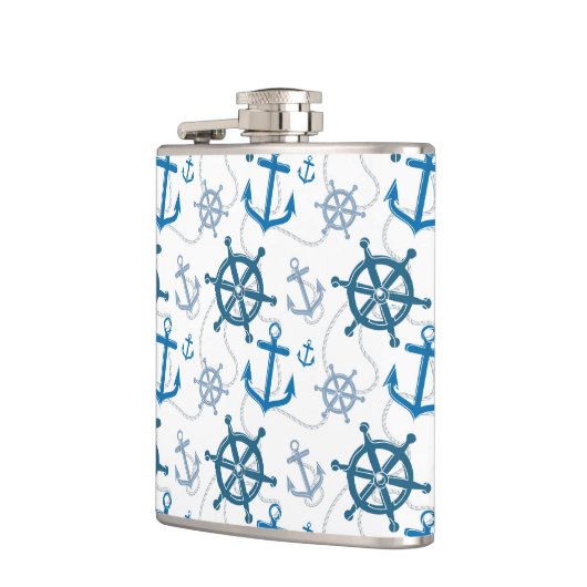 Nautisch patroon heupfles (Links)