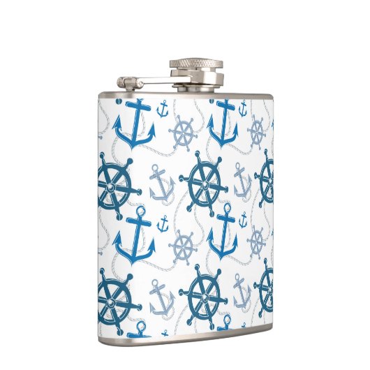 Nautisch patroon heupfles (Rechts)