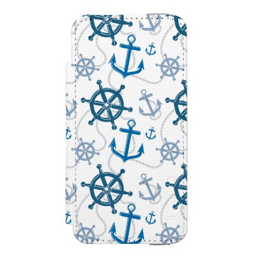 Nautisch patroon incipio iPhone portemonnee hoesje (Voorkant Agenda)