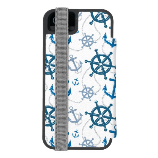 Nautisch patroon incipio iPhone portemonnee hoesje (Agenda Achterkant)