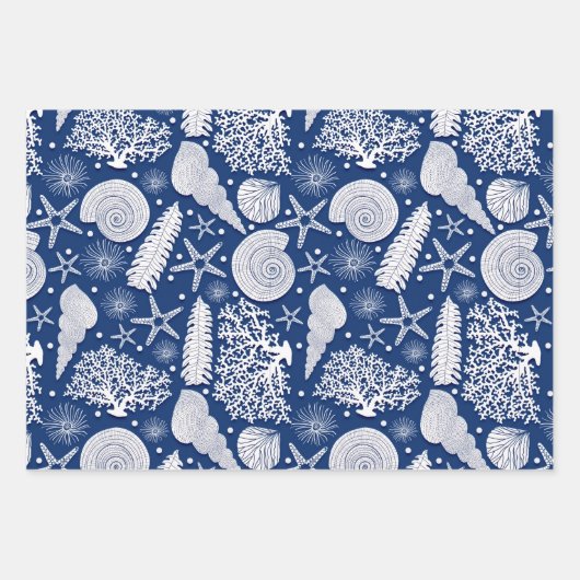 Nautisch patroon inpakpapier vel (Voorkant 3)