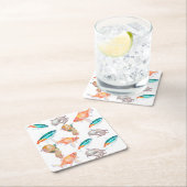 Nautisch patroon kartonnen onderzetters (Insitu)