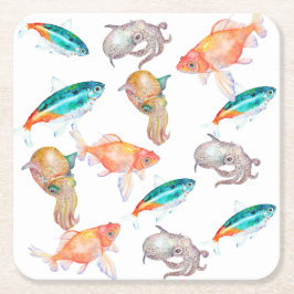 Nautisch patroon kartonnen onderzetters