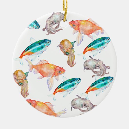 Nautisch patroon keramisch ornament (Voorkant)