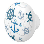 Nautisch patroon keramische knop (Rechts)