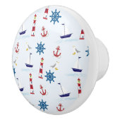 Nautisch patroon keramische knop (Rechts)