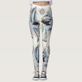 Nautisch patroon leggings (Voorkant)