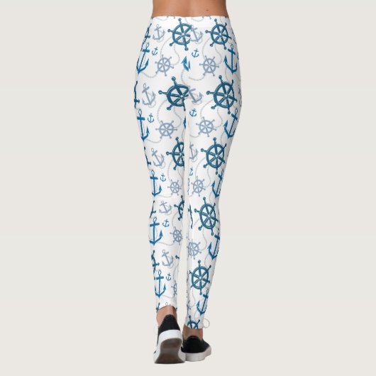 Nautisch patroon leggings (Achterkant)