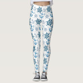 Nautisch patroon leggings (Voorkant)