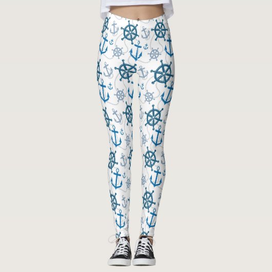 Nautisch patroon leggings (Voorkant)