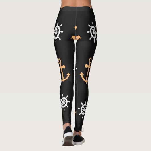 Nautisch patroon leggings (Achterkant)