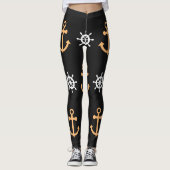 Nautisch patroon leggings (Voorkant)
