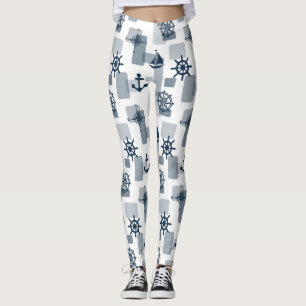 Nautisch patroon leggings
