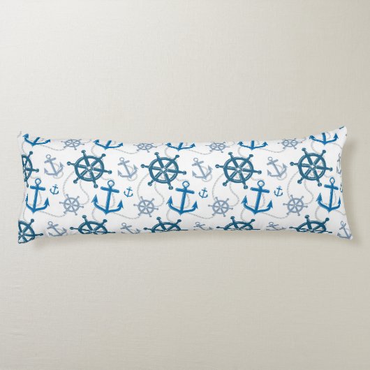 Nautisch patroon lichaamskussen (Achterkant)