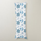 Nautisch patroon lichaamskussen (Voorkant Verticaal)