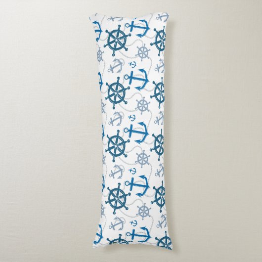 Nautisch patroon lichaamskussen (Voorkant Verticaal)