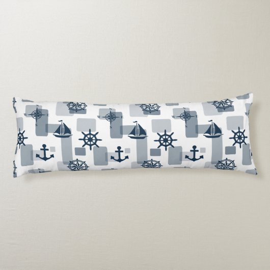 Nautisch patroon lichaamskussen (Achterkant)