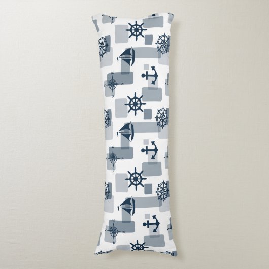 Nautisch patroon lichaamskussen (Voorkant Verticaal)