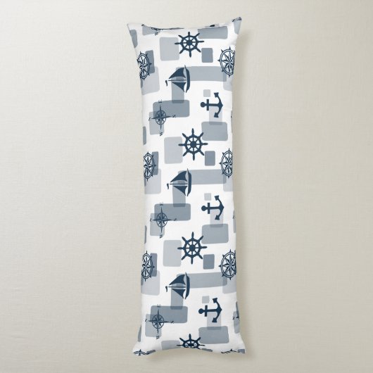 Nautisch patroon lichaamskussen (Achterkant (Verticaal))