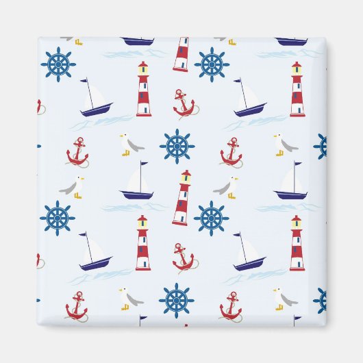 Nautisch patroon magneet (Voorkant)