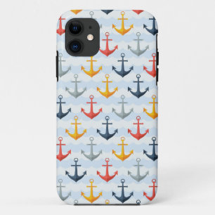 Nautisch patroon met ankers Case-Mate iPhone case