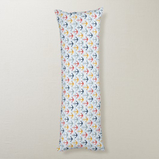 Nautisch patroon met ankers lichaamskussen (Achterkant (Verticaal))