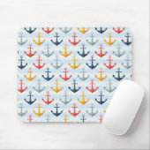 Nautisch patroon met ankers muismat (Met muis)