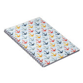 Nautisch patroon met ankers notitieboek (Rechterzijde)