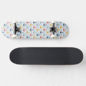 Nautisch patroon met ankers skateboard (Horizontaal)