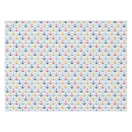 Nautisch patroon met ankers tafelkleed (Voorkant (Horizontaal))
