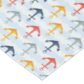 Nautisch patroon met ankers tafelkleed (Gekanteld)