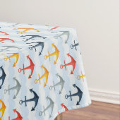 Nautisch patroon met ankers tafelkleed (Voorbeeld)